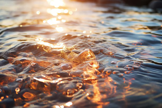 Water surface with sunlight